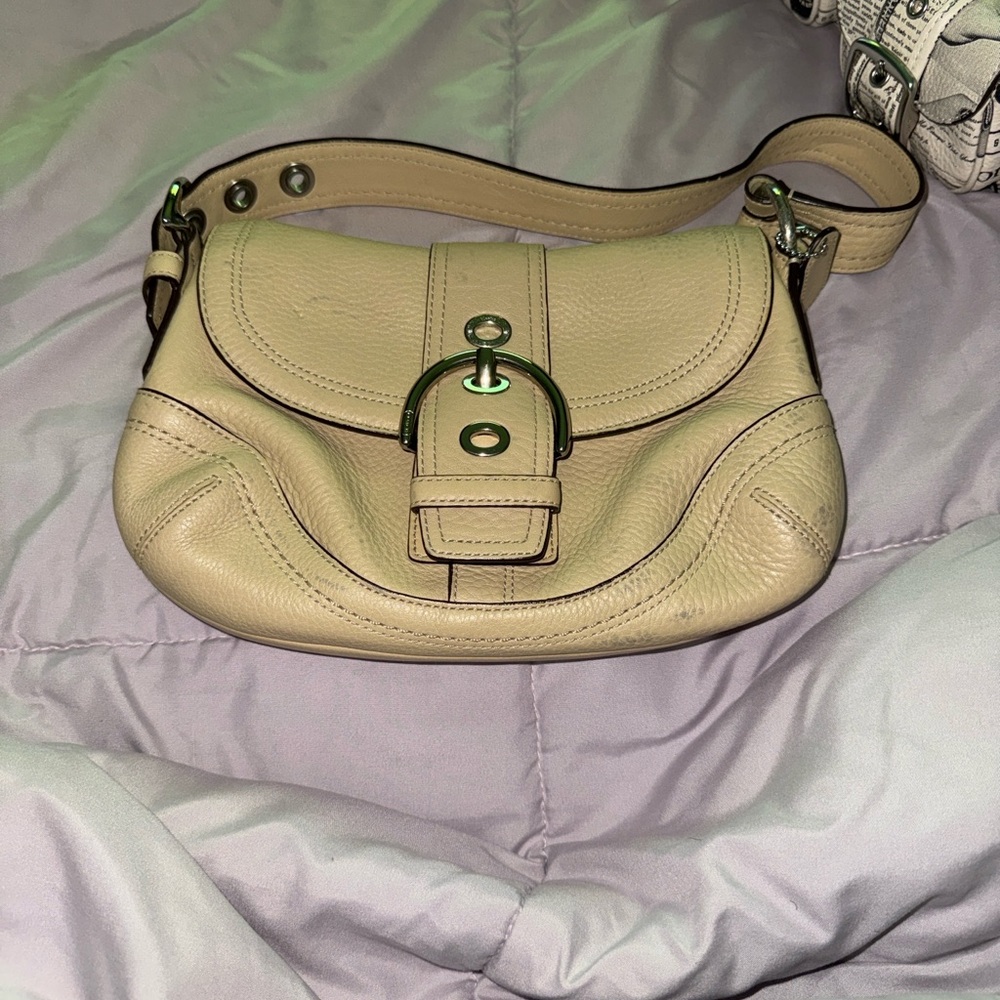 Coach Tan Leather Shoulder Bag
